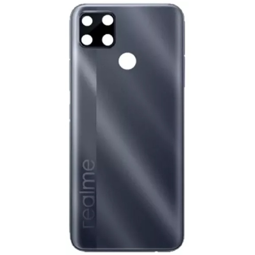 Задня кришка Realme C25, C25s (сіра оригінал Китай зі склом камери)