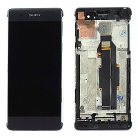 Дисплей Sony Xperia XA F3111 F3112 з тачскріном (сірий у рамці)