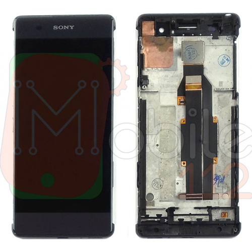 Дисплей Sony Xperia XA F3111 F3112 з тачскріном (сірий у рамці)