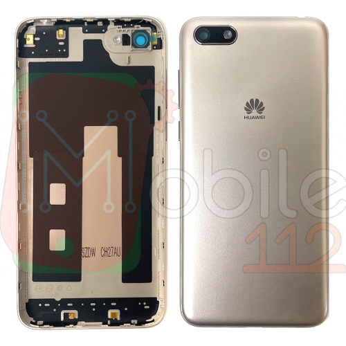 Задня кришка Huawei Y5 2018 DRA-L21 LX3, Y5 Prime 2018 DRA-LX2 (золотиста зі склом камери)