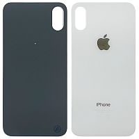 Задняя крышка Apple iPhone XS (белая AAA с большим отверстием)