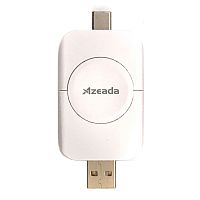 Бездротовий зарядний пристрій Azeada Changshuang series 2-in-1 iwatch wireless charger PD-W12 (біле)