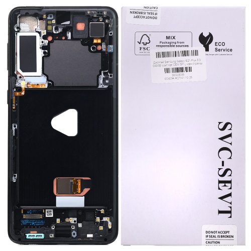 Дисплей Samsung Galaxy S21 Plus 5G G996B + тачскрин (оригинал OEM SP в черной рамке) фото 2