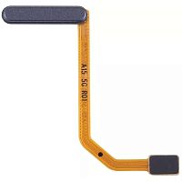 Шлейф Samsung Galaxy A15 A155F с кнопкой включения и сканером отпечатка пальца (AAA черный)