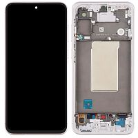 Дисплей Samsung Galaxy A56 5G A566 з тачскріном (оригінал OEM SP з рожевою рамкою)