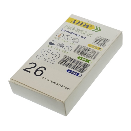 Набор инструментов Aida A-8820A 26in1 (ручка, 20 бит, гибкий удлинитель, 2 лопатки, 2 пинцета) фото 4