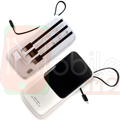Power Bank Павербанк Wekome Gonen Series 4-in-1 WP-275 10000mah Білий