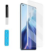 Захисне скло під УФ клей Huawei Mate 30 Pro (з клеєм та лампою)