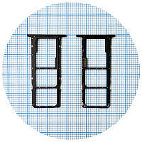 Тримач SIM карти та карти пам'яті Huawei Y5 2018, Y5 Prime 2018, Y5 2019, Honor 7A 5.45, Honor 7s, Honor 7 Play (чорний на 2 SIM + Micro SD)