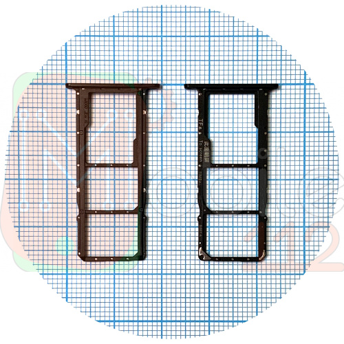 Держатель Sim карты и карты памяти Huawei Y5 2018,Y5 Prime 2018, Y5 2019, Honor 7A 5.45, Honor 7s, Honor 7 Play (черный на 2 SIM + Micro SD)