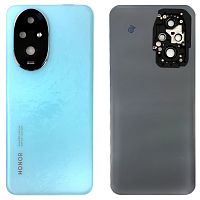 Задня кришка Honor 200 (блакитна, Emerald Green оригінал Китай зі склом камери)