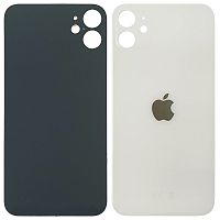 Задняя крышка Apple iPhone 11 (белая оригинал Китай с большим отверстием)