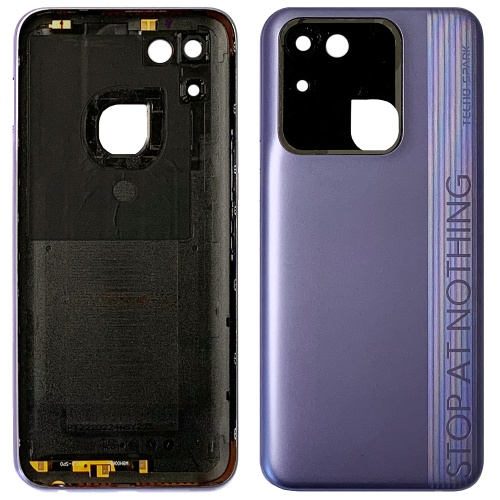 Задняя крышка Tecno Spark 8C KG5k KG5j (фиолетовая оригинал Китай без стекла камеры) фото 2