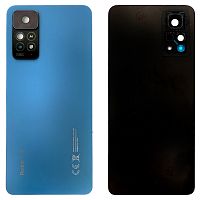 Задня кришка Xiaomi Redmi Note 11 Pro 5G (синя оригінал Китай зі склом камери)