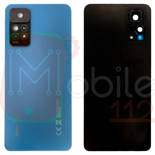 Задня кришка Xiaomi Redmi Note 11 Pro 5G (синя оригінал Китай зі склом камери)