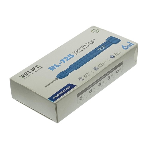Набор отвёрток Relife RL-725 (ручка с фиксированным крутящим моментом (5кгс/см), биты:T1, +1.5, Y0.6, *0.8, Pinhead 2.5) фото 6