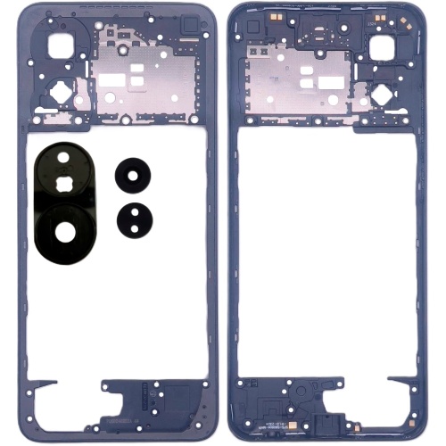 Рамка корпусу Oppo A78 4G CPH2565 (чорна зі склом камери)