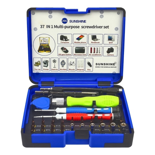 Набір інструментів Sunshine SS-5110 (ручка, 30 біт, 2 подовжувачі, пінцет, викрутки +1.5, зірка 0.8, медіатор) фото 2