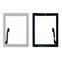 Тачскрін Apple iPad 3, iPad 4 (для iPad 3 білий оригінал Китай з кнопкою Home)