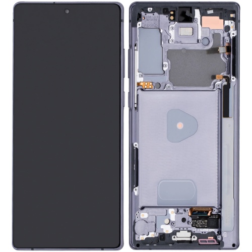 Дисплей Samsung Galaxy Note 20 N980F N981B з тачскріном (оригінал OEM SP із сірою рамкою)