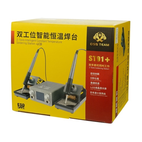 Паяльная станция прецизионная OSS TEAM ST91+ (2 паяльника стандарта T12: прямой и изогнутый конус; 4 канала памяти, 150W, 80C - 400C) фото 10
