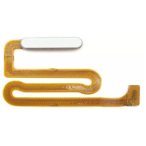 Шлейф Samsung Galaxy A12 A125F, Galaxy M12 M127F з кнопкою ввімкнення та сканером відбитка пальця (AAA білий)