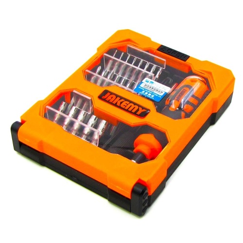 Набір інструментів Jakemy JM-8160 (ручка, 29 біт, подовжувач 60мм, гнучкий подовжувач 100мм, вигнутий пінцет ESD)