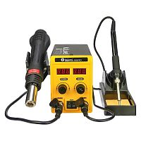 Паяльна станція KaiLiwei 8589D, фен з датчиком нахилу (700W), паяльник з термоелементом Hakko (60W), цифрова індикація