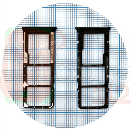 Тримач SIM карти Xiaomi Redmi 8A (чорний на 2 SIM + MicroSD) фото 2