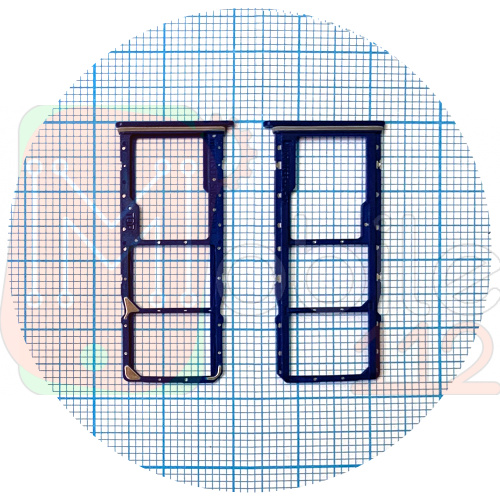 Тримач SIM карти та карти пам'яті Samsung Galaxy A03 Core A032F (синій на 2 SIM)