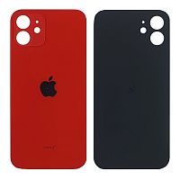 Задня кришка Apple iPhone 12 (червона оригінал Китай з великим отвором)