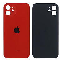 Задня кришка Apple iPhone 12 (червона оригінал Китай з великим отвором)