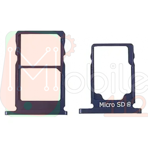 Тримач Sim картки Nokia 3.1 (синій на 2 SIM + Micro SD комплект)