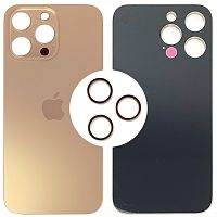 Задня кришка Apple iPhone 14 Pro Max (золотиста оригінал Китай з кільцями)