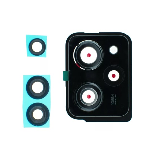 Скло камери Xiaomi Poco X5 Pro 5G у рамці (чорне)