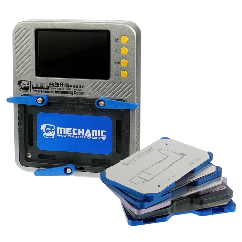 Переднагрівач з РК-дисплеєм Mechanic Heat Kit i14 для ремонту плат, з платформами та трафаретами iPhone X-15 Pro Max