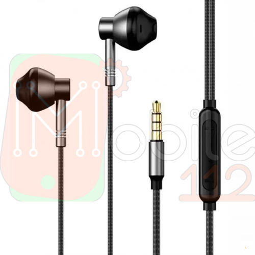 Наушники Remax RM-201 In-Ear Headphone с микрофоном (черные)