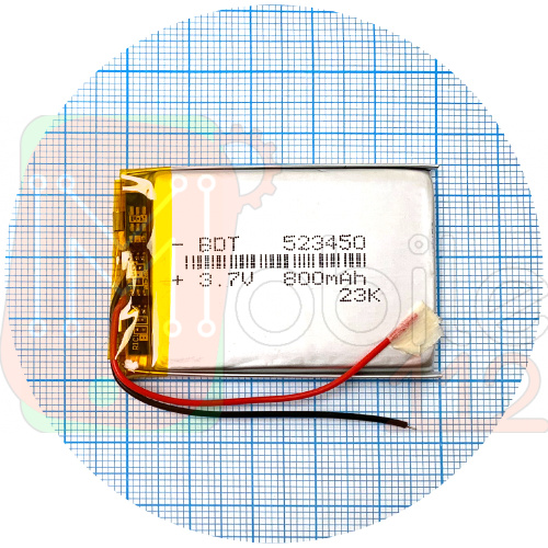 Аккумулятор универсальный 523450 51 х 35 х 5 мм 800 mAh 3.7V