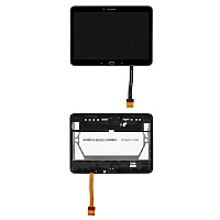 Дисплей Samsung Galaxy Tab 4 10.1 T530 T531 T535 з тачскріном (чорний з передньою панеллю)