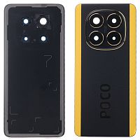 Задняя крышка Xiaomi Poco X7 (черная Original New со стеклом камеры)