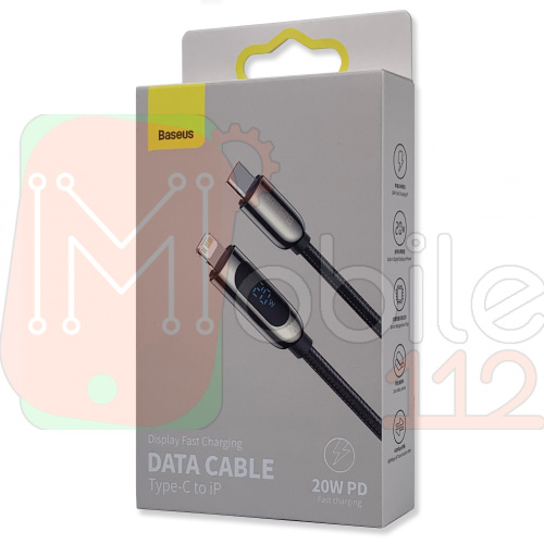 Кабель зарядки Baseus Display Fast Charging Cable Type C to Lightning 20W 1м CATLSK-01