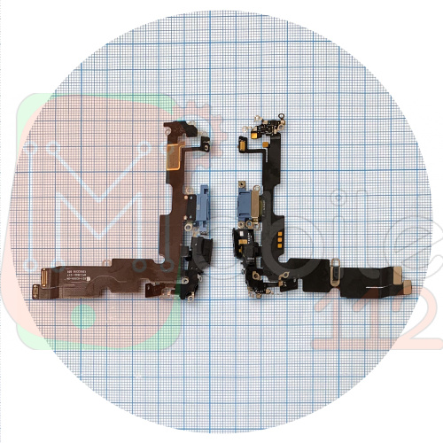 Шлейф Apple iPhone 14 Plus з роз'ємом зарядки та мікрофоном (синій оригінал Китай)