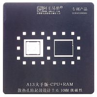 BGA - трафарет (для реболлінгу) Amaoe CPU-A13 товщина 0.10 мм