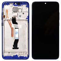 Дисплей Xiaomi Redmi Note 8 Pro M1906G7I з тачскріном (оригінал Китай з синьою рамкою 1 утримувач SIM)