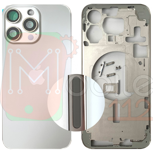 Корпус Apple iPhone 15 Pro Max у зборі (білий, White Titanium US без SIM)