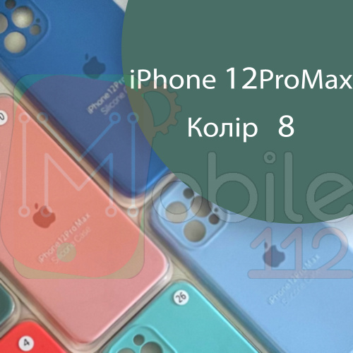 Чохол Silicone сase Full сamera Protective iPhone 12 Pro Max (зелений №8) фото 2