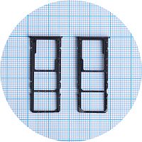 Тримач Sim картки та картки пам'яті Realme C55 RMX3710 (чорний на 2 SIM + Micro SD)