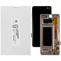Дисплей Samsung Galaxy S10 Plus G975F + тачскрин (оригинал 100% с рамкой Ceramic White)