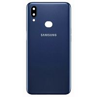 Задня кришка Samsung Galaxy A10s 2019 A107F (синя зі склом камери)