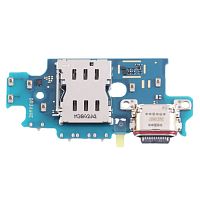 Шлейф Samsung Galaxy S24+ Plus S926 з роз'ємами Sim-карти, зарядки та мікрофоном - нижня плата (оригінал Китай)